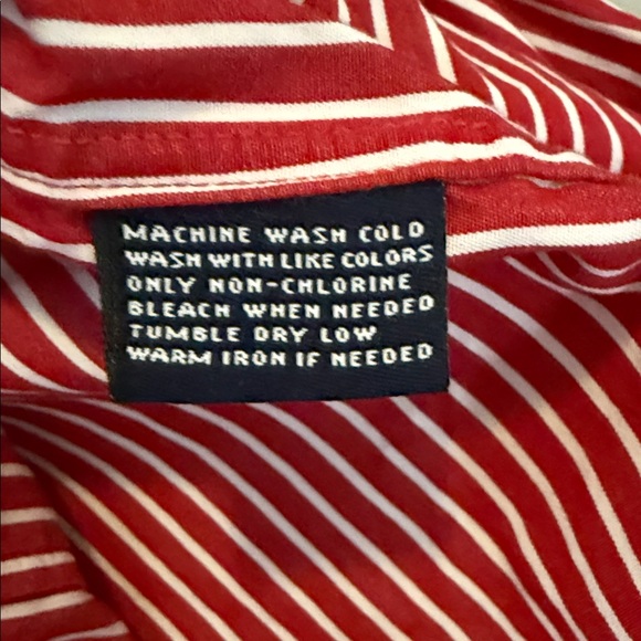 American Living Red White Striped Button-Down Shirt Men’s XL Classic Casual Top - Picture 6 of 6